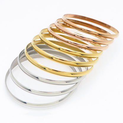 European And American Fashion Vacuum Vapor Plating Multicolor Round Bangle Bracelet Titanium Steel Women's Bangle Retail And Wholesale Supply