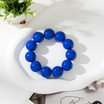 Casual Simple Style Solid Color Arylic Beaded Women's Bracelets