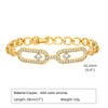 Copper 18K Gold Plated Elegant Shiny Inlay Flower Snake Zircon Bracelets