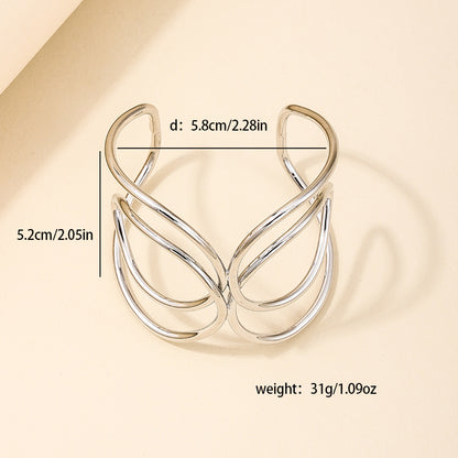 Nordic Style Solid Color Alloy Wholesale Bangle