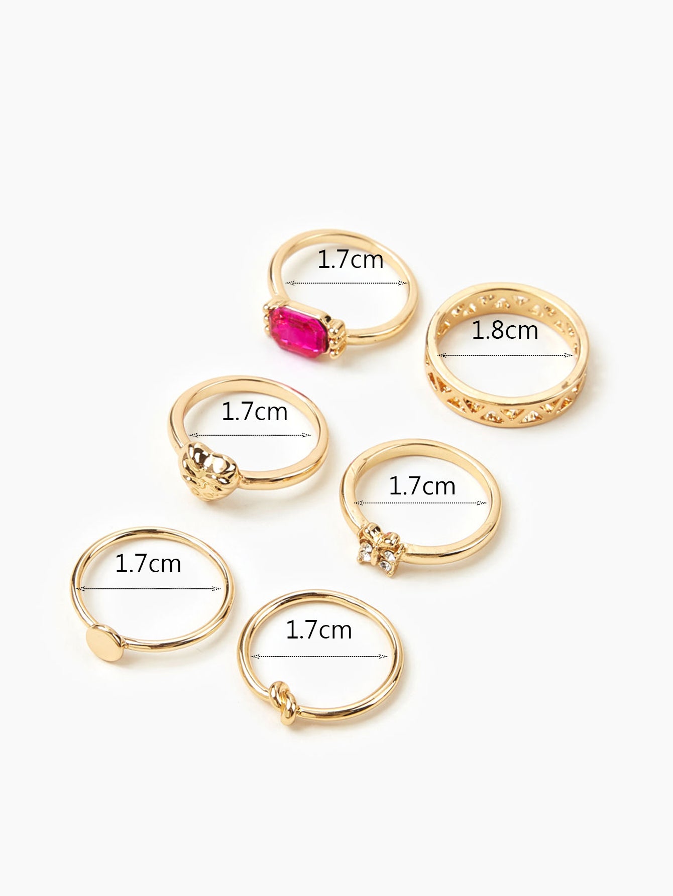 Wholesale Jewelry IG Style Simple Style Sun Heart Shape Butterfly Alloy Zircon 14K Gold Plated Inlay Rings