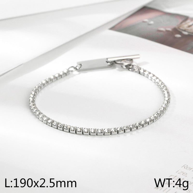 Stainless Steel Elegant Simple Style Solid Color Bracelets