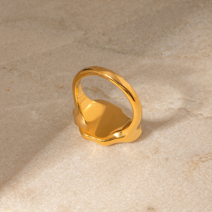 Stainless Steel 18K Gold Plated IG Style Irregular Rings