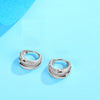 1 Pair Simple Style Round Inlay Copper Zircon 18K Gold Plated Earrings