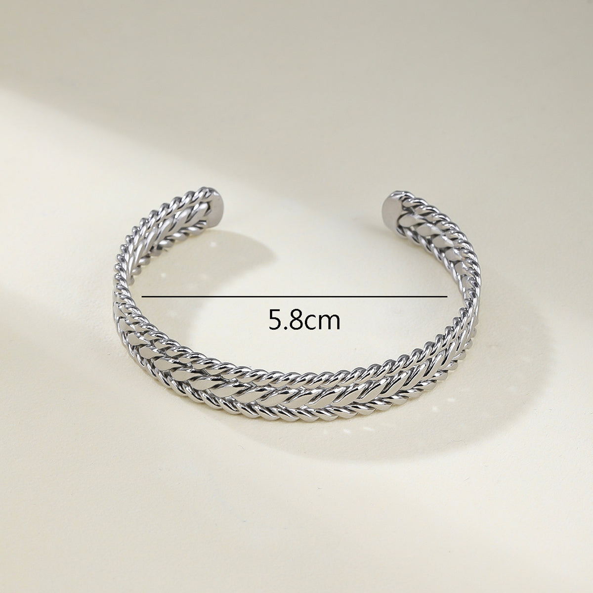 Stainless Steel Hip-Hop Vintage Style Simple Style Grain Polishing Plating Bangle