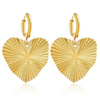 1 Pair Simple Style Classic Style Heart Shape Stainless Steel Drop Earrings