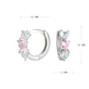 1 Pair Sweet Heart Shape Sterling Silver Inlay Zircon Hoop Earrings