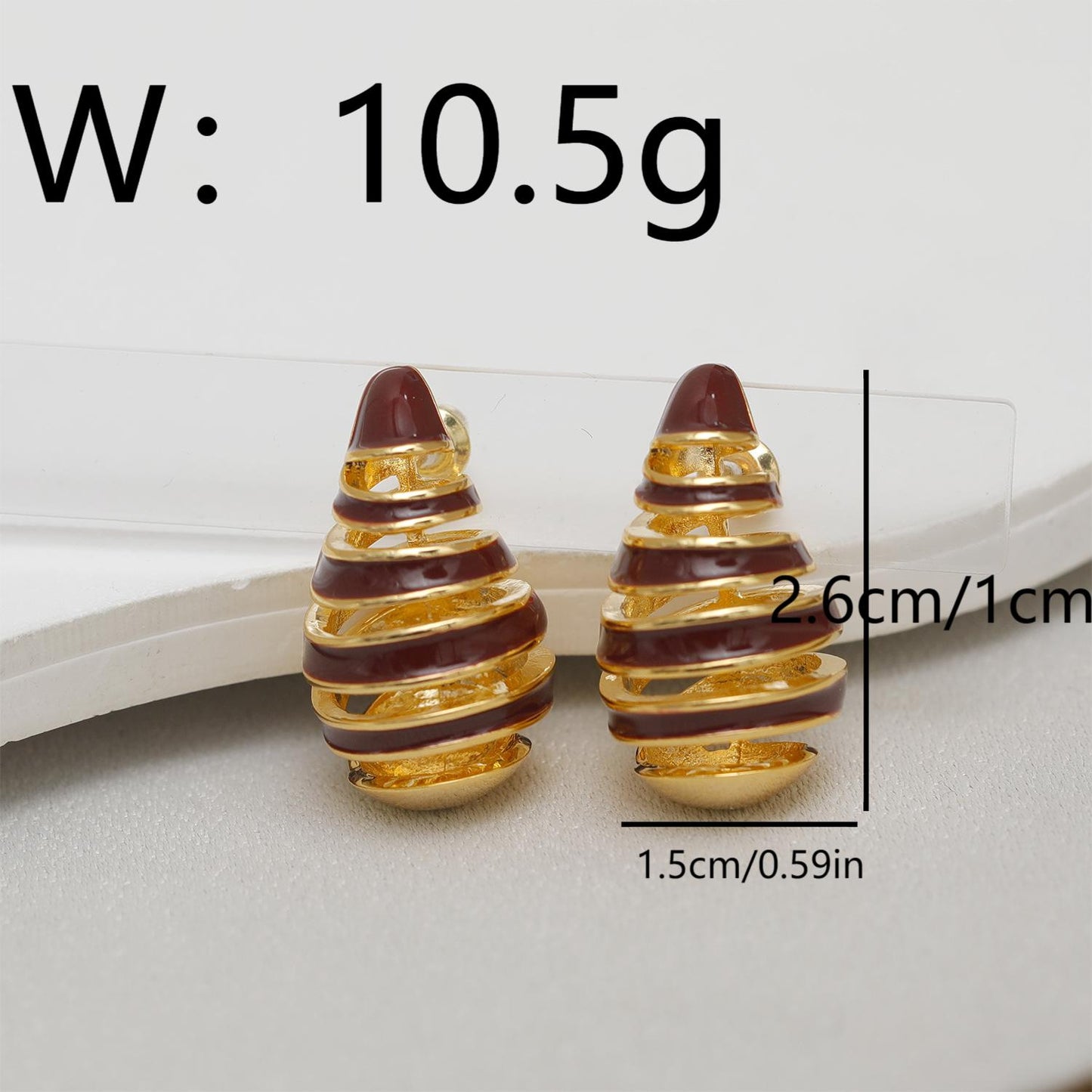 1 Pair Simple Style Commute Solid Color Plating Copper 18K Gold Plated Ear Studs