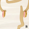 1 Pair Simple Style Classic Style Color Block Enamel Copper Earrings