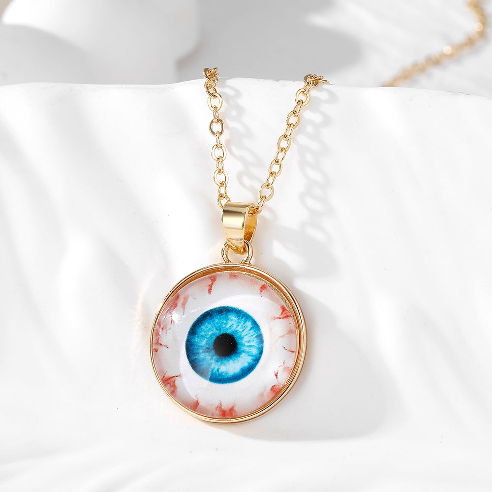 Elegant Eye Alloy Opal Women's Pendant Necklace