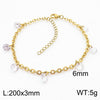 Basic Solid Color Stainless Steel 18K Gold Plated Bracelets In Bulk