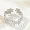 Stainless Steel 18K Gold Plated Simple Style Classic Style Animal Flower Plating Rings