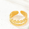 Stainless Steel 18K Gold Plated Simple Style Classic Style Animal Flower Plating Rings