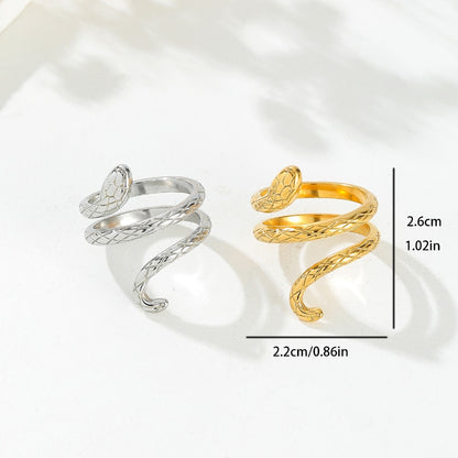 Stainless Steel 18K Gold Plated Simple Style Classic Style Animal Flower Plating Rings