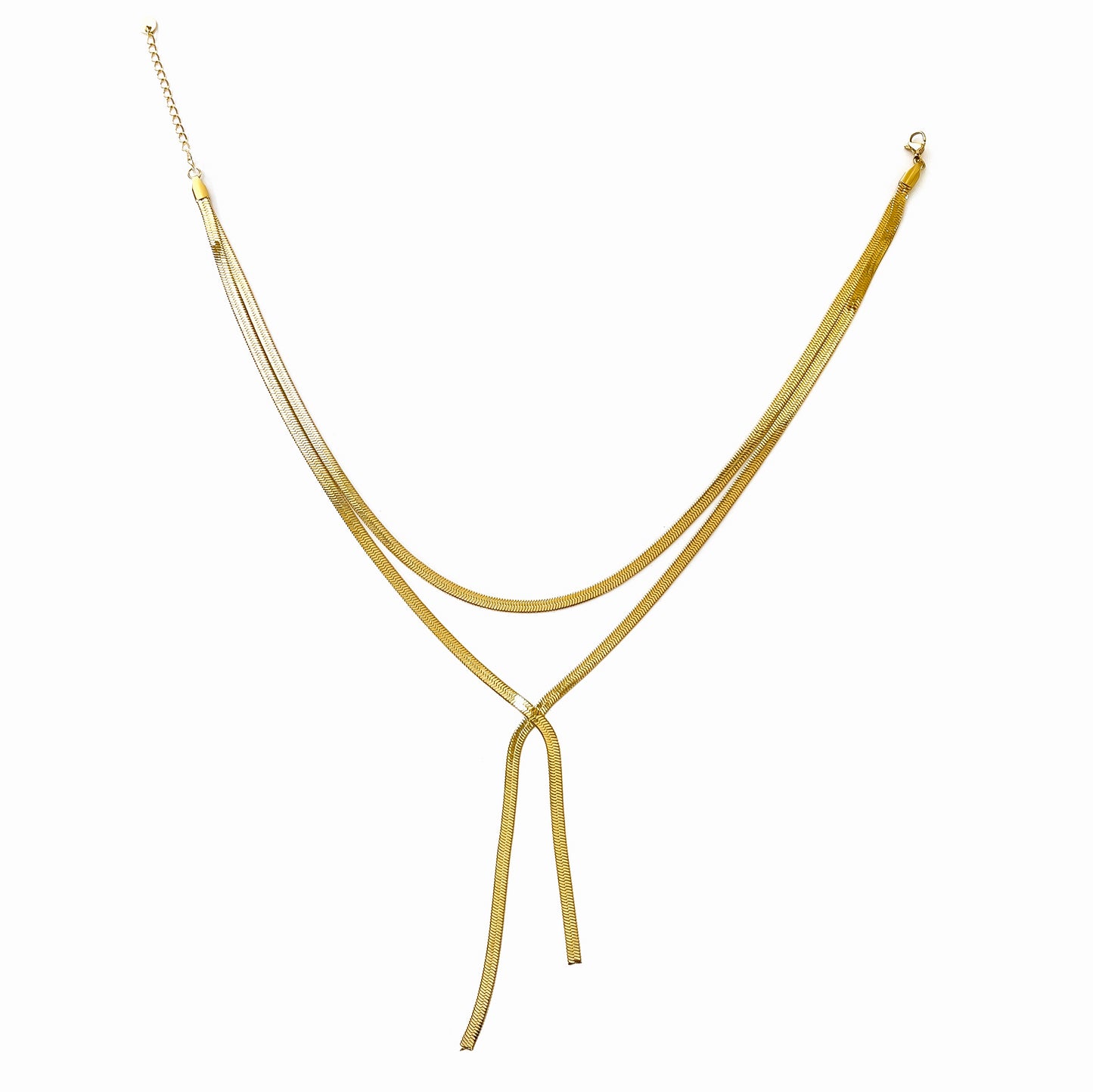 316 Stainless Steel  18K Gold Plated Simple Style Geometric Long Necklace