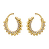 1 Pair Casual Simple Style Classic Style Round Plating Inlay Copper Zircon 18K Gold Plated Earrings