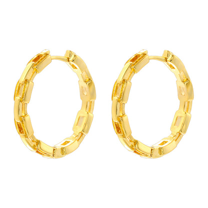 1 Pair Casual Elegant Vintage Style Solid Color Plating Inlay Copper Zircon 18K Gold Plated Drop Earrings