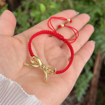 Simple Style Classic Style Bow Knot Nylon Shell Copper Plating 18K Gold Plated Women's Bracelets