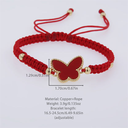 Simple Style Classic Style Butterfly Nylon Copper Plating 18K Gold Plated Women's Bracelets