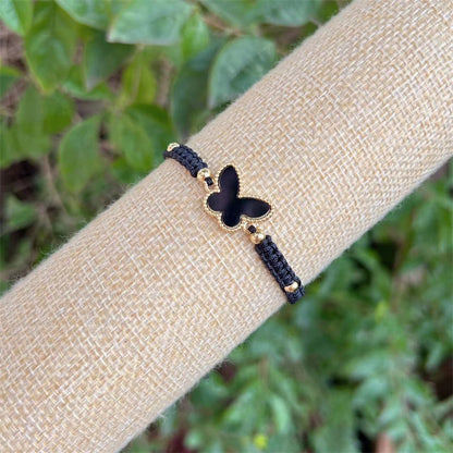 Simple Style Classic Style Butterfly Nylon Copper Plating 18K Gold Plated Women's Bracelets