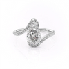 Wholesale Simple Style Water Droplets Copper Plating Inlay White Gold Plated Zircon Rings