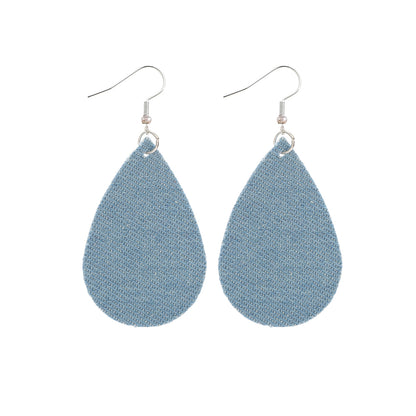 1 Pair Casual Elegant Commute Water Droplets Printing Pu Leather Drop Earrings