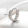 1 Piece Simple Style Round Heart Shape Flower Inlay Stainless Steel Copper Zircon Hoop Earrings