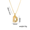 Titanium Steel 18K Gold Plated Simple Style Inlay Letter Zircon Pendant Necklace