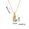 Titanium Steel 18K Gold Plated Simple Style Inlay Letter Zircon Pendant Necklace