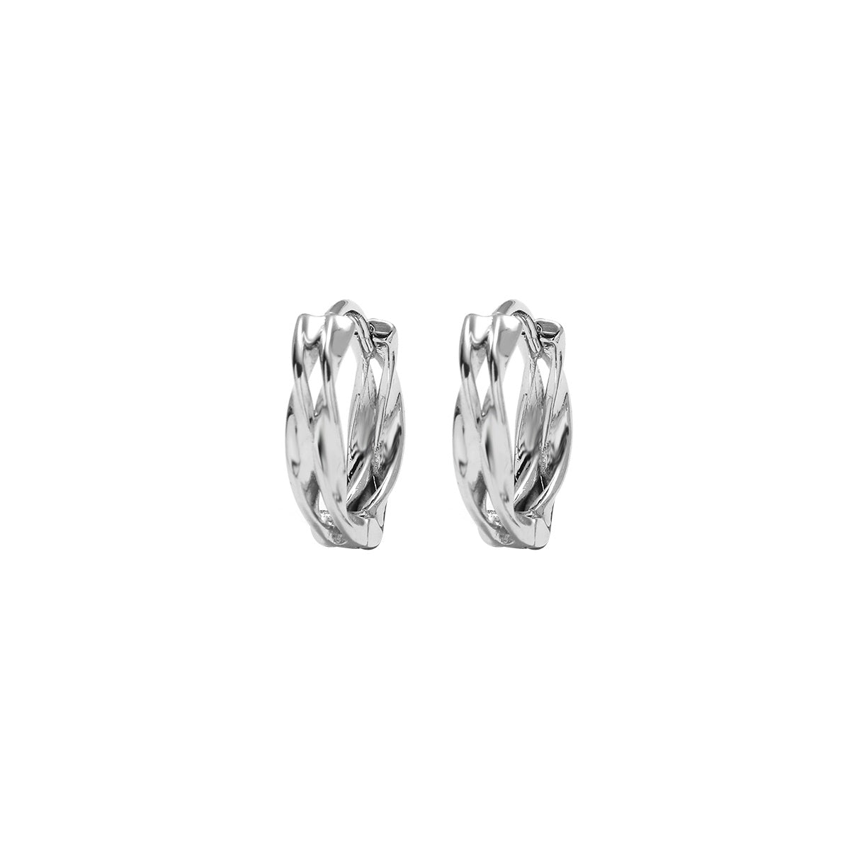 1 Pair Elegant Glam Luxurious U Shape Curve Waves Plating Copper White Gold Plated Earrings