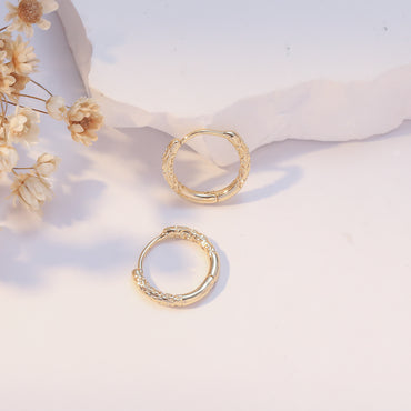 1 Pair Elegant Glam Round Plating Copper K Gold Plated Earrings