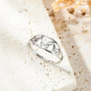 304 Stainless Steel Casual Simple Style Star Heart Shape Chains Print Hollow Out Rings