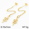 1 Pair Simple Style Classic Style Snake Plating Stainless Steel 18K Gold Plated Drop Earrings