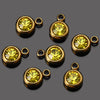 20 PCS/Package 6 * 8mm Hole 1~1.9mm Stainless Steel Rhinestones Round Polished Pendant