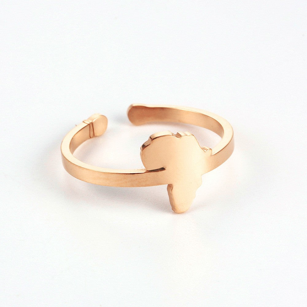 304 Stainless Steel 18K Gold Plated Simple Style Classic Style Epoxy Plating Animal Map Notes Open Rings