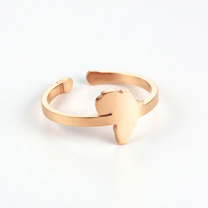 304 Stainless Steel 18K Gold Plated Simple Style Classic Style Epoxy Plating Animal Map Notes Open Rings