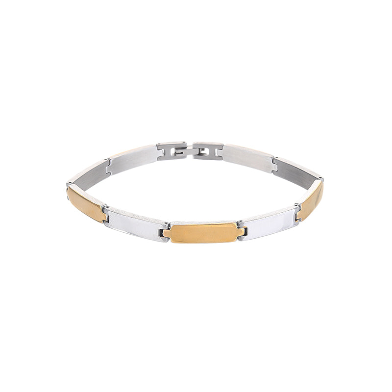 304 Stainless Steel 18K Gold Plated Hip-Hop Simple Style Polishing Plating Color Block Bracelets