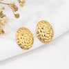 1 Pair Vacation Commute Geometric Round Asymmetrical Plating 304 Stainless Steel 18K Gold Plated Ear Studs