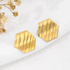 1 Pair Vacation Commute Geometric Round Asymmetrical Plating 304 Stainless Steel 18K Gold Plated Ear Studs