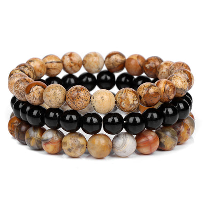 Fashion Marble Crystal Beaded Bracelets