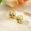 1 Pair Simple Style Classic Style Solid Color Plating Copper Gold Plated Ear Studs