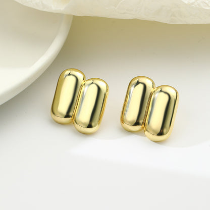 1 Pair Vacation Modern Style Geometric Plating Copper 18K Gold Plated Ear Studs