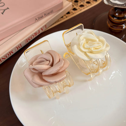 Women's Elegant Romantic Flower Arylic Cloth Hair Clip