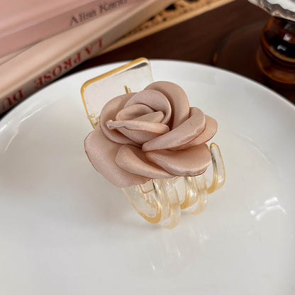 Women's Elegant Romantic Flower Arylic Cloth Hair Clip