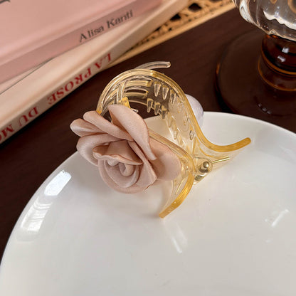 Women's Elegant Romantic Flower Arylic Cloth Hair Clip