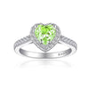 Sterling Silver Simple Style Classic Style Inlay Heart Shape High Carbon Diamond Rings