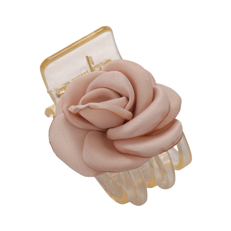 Women's Elegant Romantic Flower Arylic Cloth Hair Clip