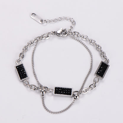 304 Stainless Steel Simple Style Classic Style Solid Color Bracelets