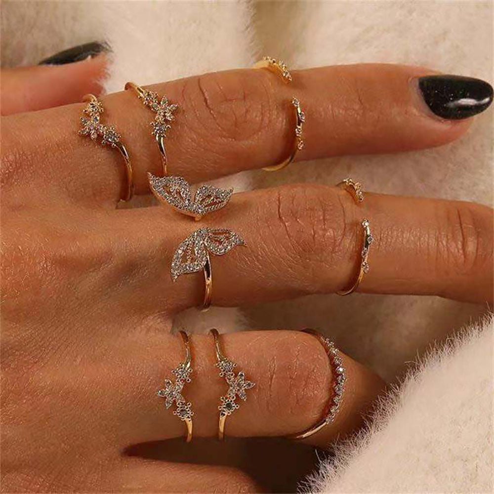 Wholesale Jewelry Simple Style Classic Style Butterfly Alloy Zircon Inlay Rings