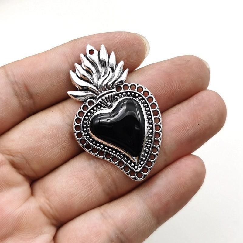 1 Piece Zinc Alloy Heart Shape Pendant